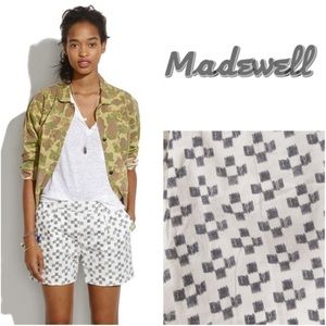 Madewell Crosshatch Ikat Cotton Deck Shorts White